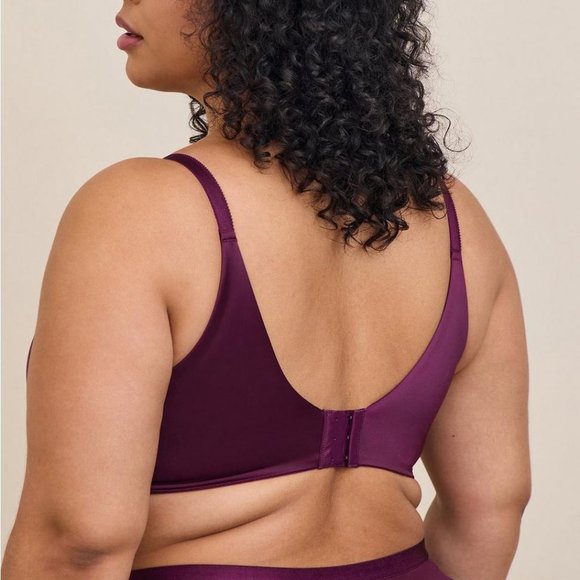 NWT TORRID BRA - POTENT PURPLE BALCONETTE LIGHTLY LINED SHINE 360 BACK SMOOTHING - Picture 2 of 7